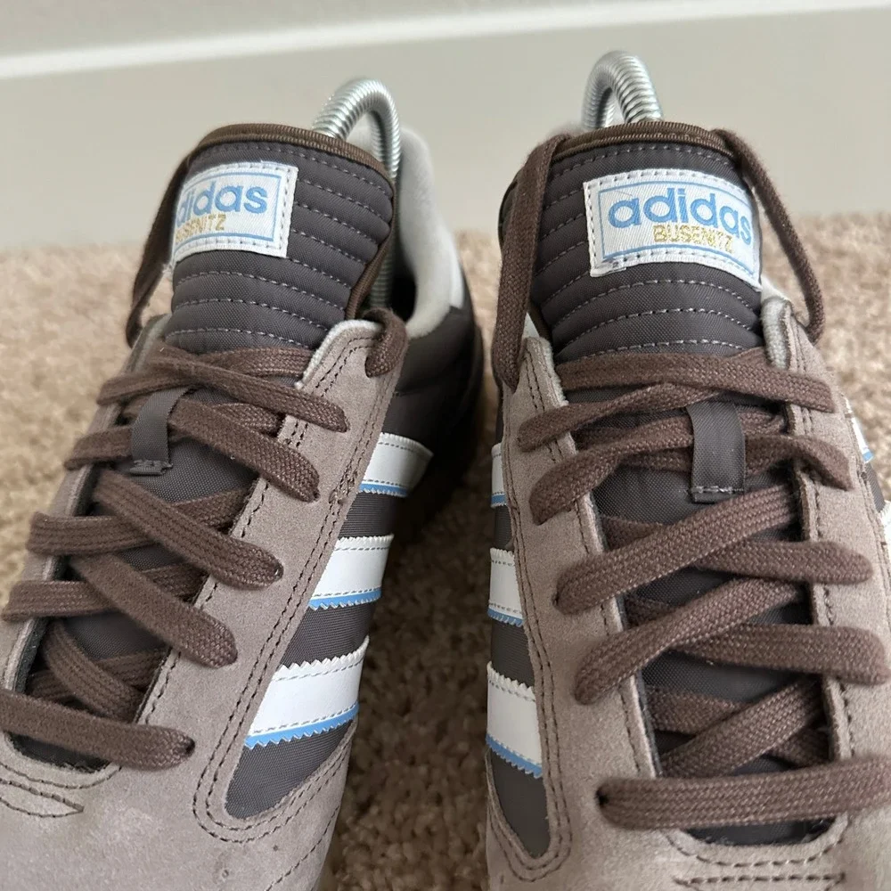 Adidas Busenitz Skate Shoes Mens Size 9.5 Brown Grey Suede Gum Sole Sneaker